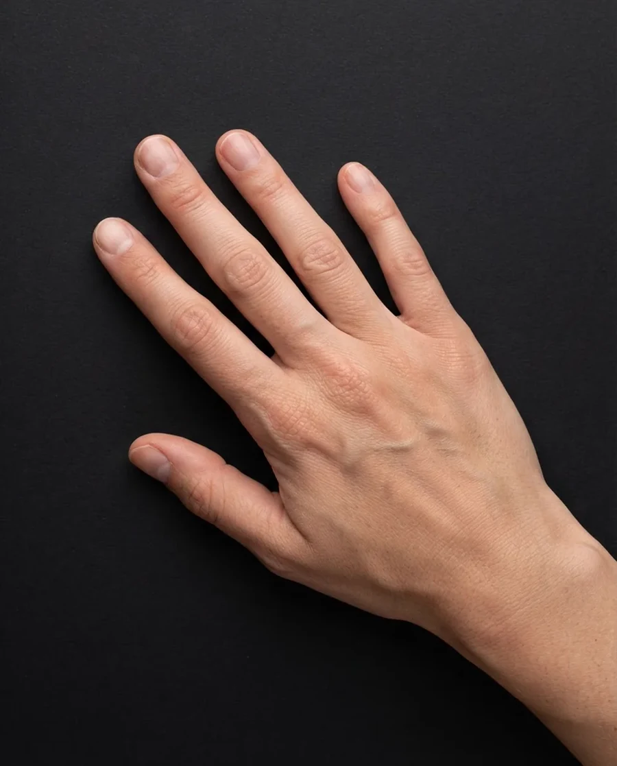 La foto que sube la clienta, con sus uñas naturales